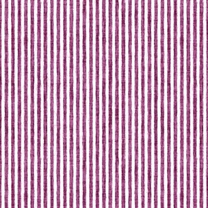 Sketchy White Stripes on Berry Woven Texture