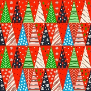 Christmas Trees Wrapping paper pattern