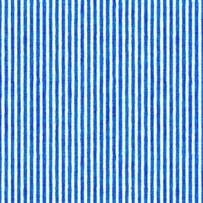 Sketchy White Stripes on Cobalt Woven Texture