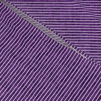 Sketchy White Narrow Stripes on Dark Purple Woven Texture