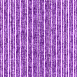 Sketchy White Narrow Stripes on Purple Woven Texture