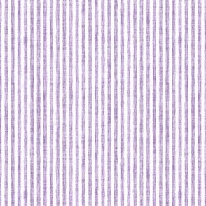 Sketchy White Stripes on Dusty Lavender Woven Texture