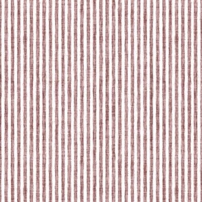Sketchy White Stripes on Dusty Rose Woven Texture