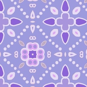 Landon Quilt, violet tones, 6 inch