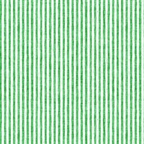 Sketchy White Stripes on Grass Green Woven Texture