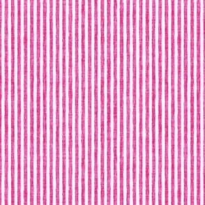 Sketchy White Stripes on Hot Pink Woven Texture