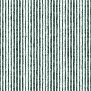 Sketchy White Stripes on Pine Green Woven Texture