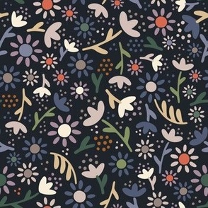 Ditsy Daisy Floral | Black Med.