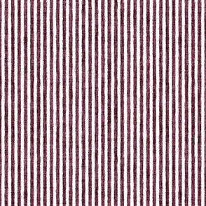 Sketchy White Stripes on Wine Woven Texture