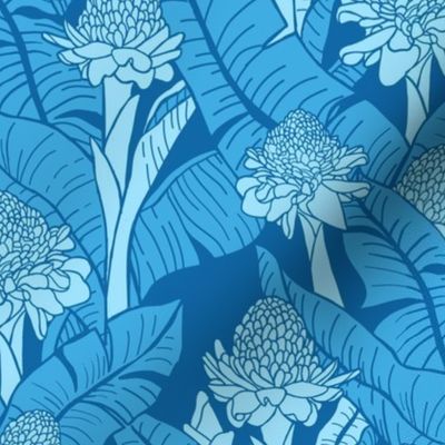 small-Hawaiian torch Ginger Jungle-blue