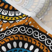 Ankara Print with Circles, Orange