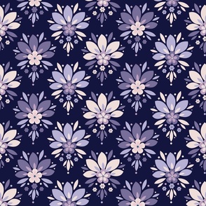 Eclectic Energy - Crowning Flower Navy Blue