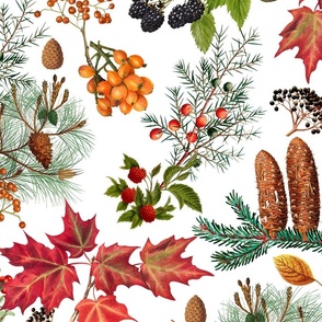 Autumn Mood Vintage Botanical Pattern