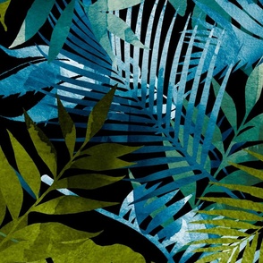 Tropical Watercolor Leaves