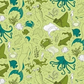 green sea creatures