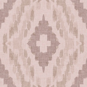 Leila Ikat Wheat beige  LARGE