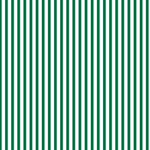 Deep green and white eighth inch stripe - vertical