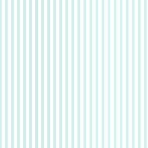 Mint and white eighth inch stripes - vertical