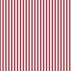 Red and white eighth inch stripe - vertical
