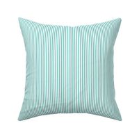 Turquoise and white eighth inch stripes - vertical
