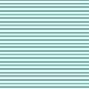 Aqua and white eighth inch stripes - horizontal