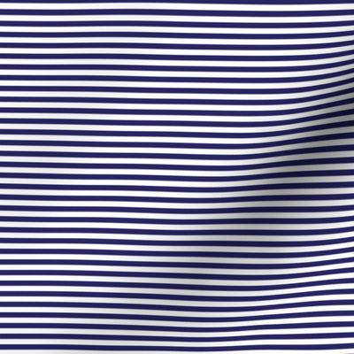 Navy blue and white eighth inch stripes - horizontal