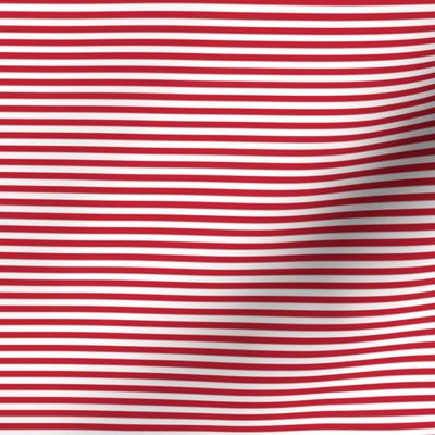 Red and white eighth inch stripes - horizontal