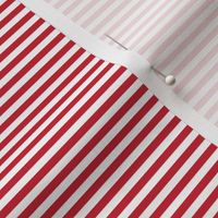 Red and white eighth inch stripes - horizontal