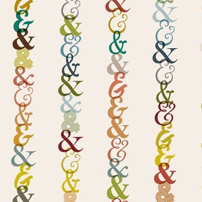 Ampersand Stripes in Vintage Colors - XL