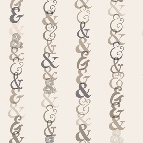 Ampersand Stripes in Muted Tones - XL