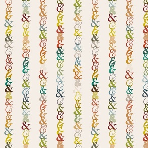 Ampersand Stripes in Vintage Colors