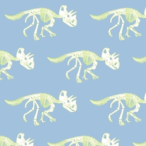 Triceratops Pattern On Sky Blue