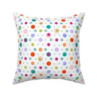 polka dots on a white background    