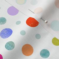polka dots on a white background    