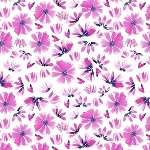 watercolor purple flowers