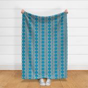 Warped Stripes - Petal coordinate Caribbean blue