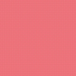 Cream Polka Dots on Pink - Small Scale