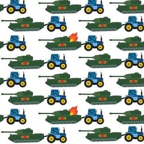 XS Tank & Tractors Fabric pattern 13mm
