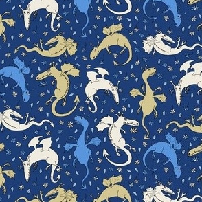 dragons blue - beige