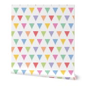 Tiny pixelated multicolored triangles