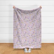 Farm animals lilac linen