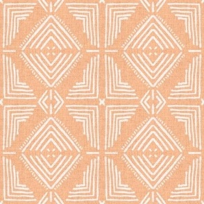 Nora Tile Peach ivory Geometric diamond shapes 