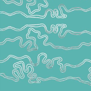  wavy lines horizontal - colormap W16 green-turquoise 