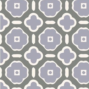 Opal modern floral, sf pewter & taupe, 3 inch