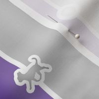 Chihuahua Bead Chain - purple silver