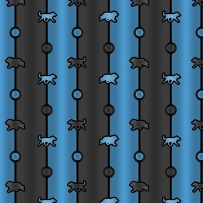 Collie Bead Chain - blue black