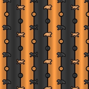 Collie Bead Chain - rust black