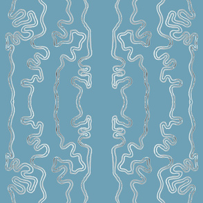 wavy lines vertical - R21 blue-grey