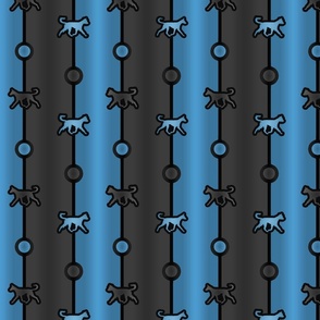 Ibizan hound Bead Chain - blue black