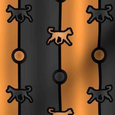 Ibizan hound Bead Chain - rust black